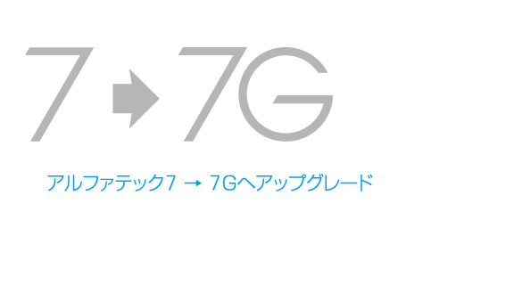 アルファテック7 → 7Gへアップグレード